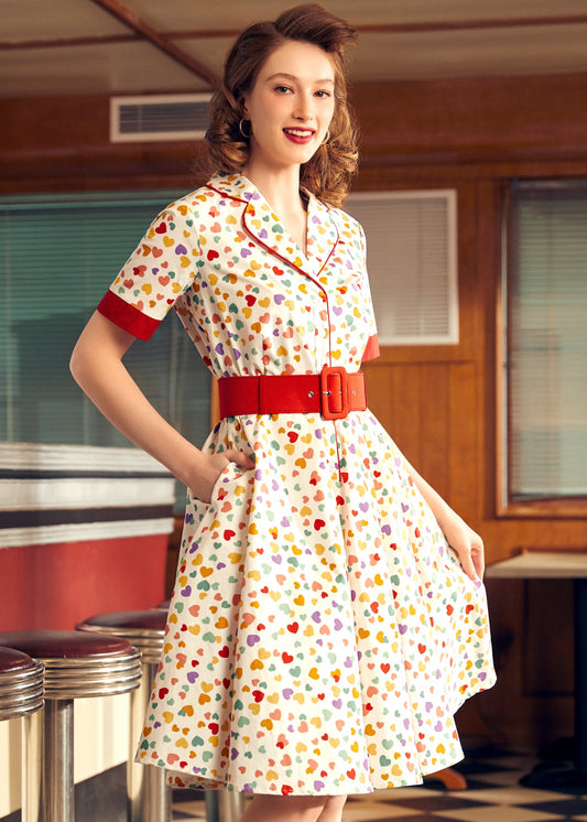 Elegant Epoch Belted Shirtdress