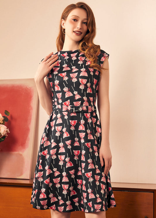 Eclipse Elegance Fit & Flare Dress